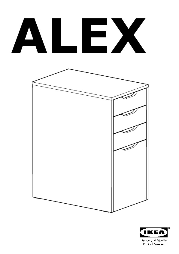 ALEX caisson à tiroir-classeur