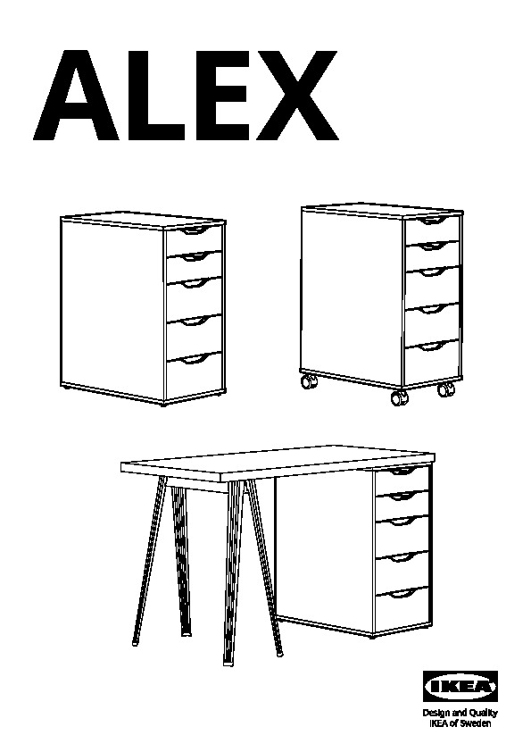LAGKAPTEN / ALEX Bureau, effet chêne blanchi/blanc, 120x60 cm - IKEA