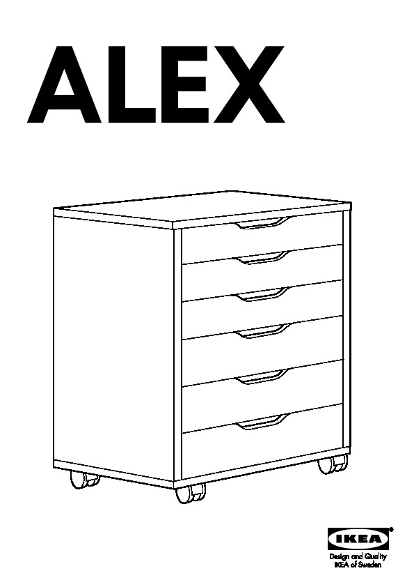 ALEX Drawer unit on casters