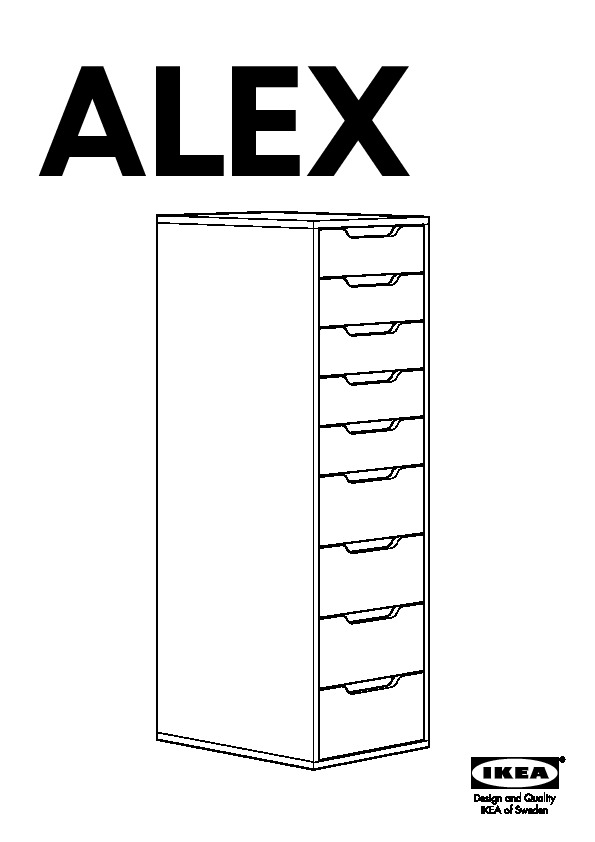 Alex Drawer Unit With 9 Drawers White Ikea United States Ikeapedia