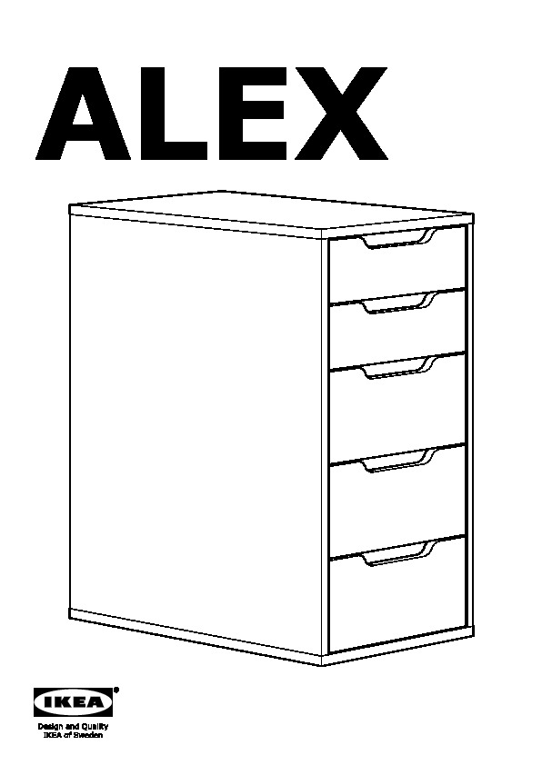 ALEX Drawer unit with drop-file storage