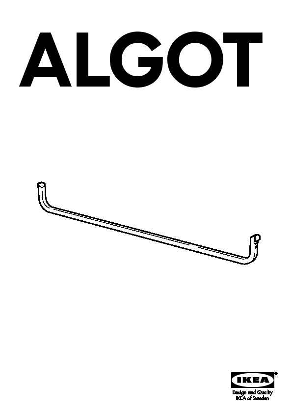 ALGOT clothes rail for brackets