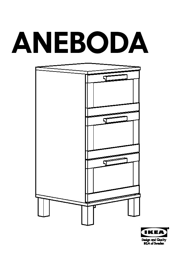 Aneboda 3 Drawer Chest White Ikea United States Ikeapedia