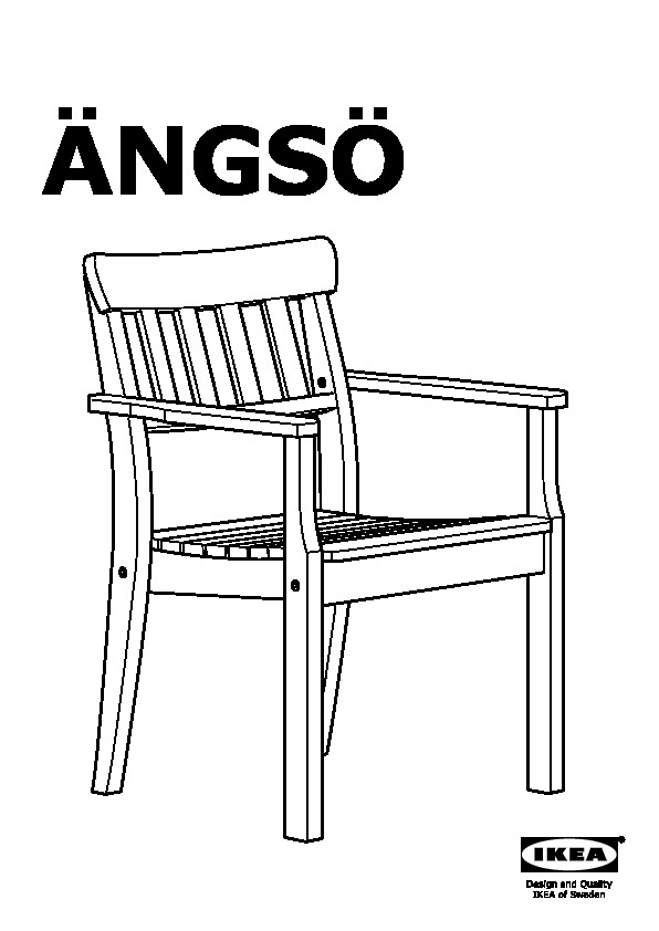 ÄNGSÖ Chair with armrests, outdoor