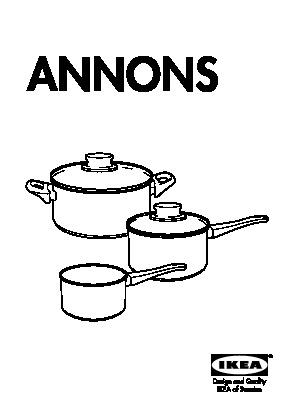 ANNONS 5-piece cookware set glass, stainless steel - IKEAPEDIA