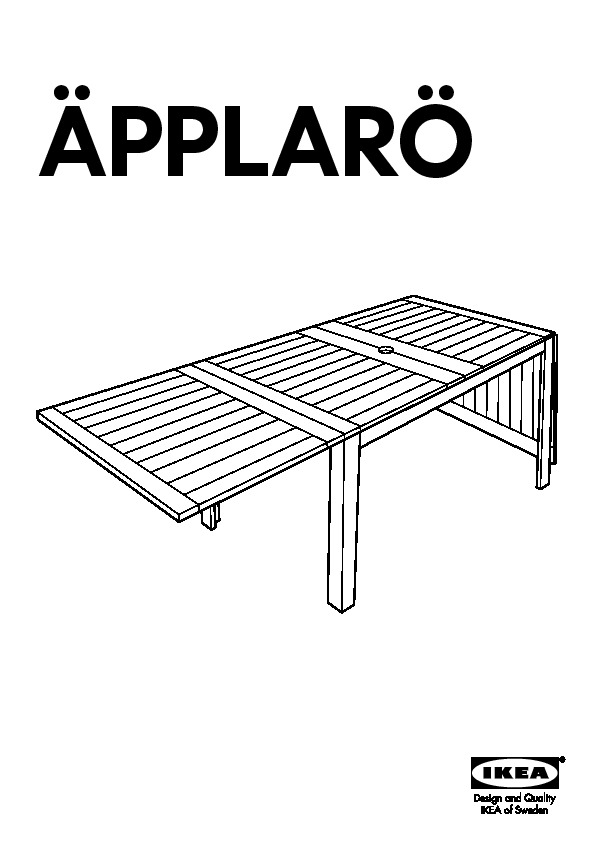 ÄPPLARÖ drop-leaf table