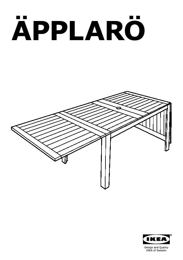 ÄPPLARÖ drop-leaf table