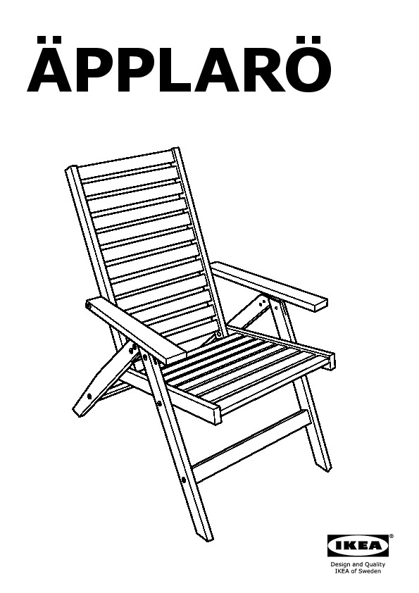 ÄPPLARÖ reclining chair, outdoor