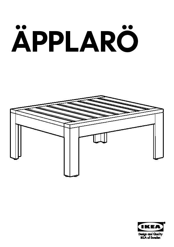 ÄPPLARÖ Table/stool section, outdoor