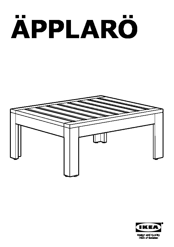 ÄPPLARÖ table/stool section, outdoor