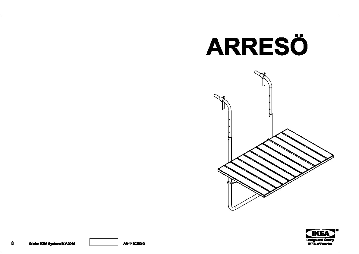 ARRESÖ Table pour balcon