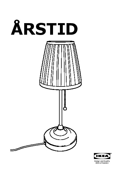 Årstid Table Lamp Nickel Plated White, Ikea Arstid Table Lamp Assembly