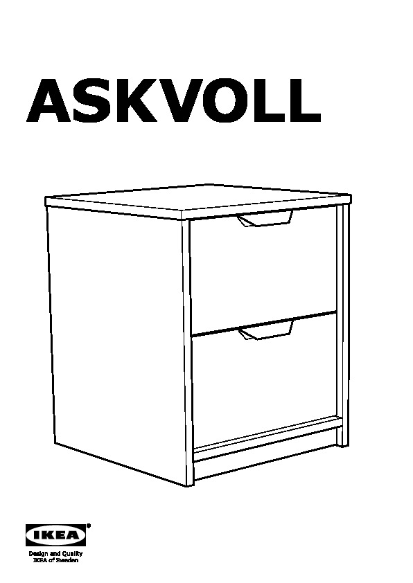 ASKVOLL Chest of 2 drawers
