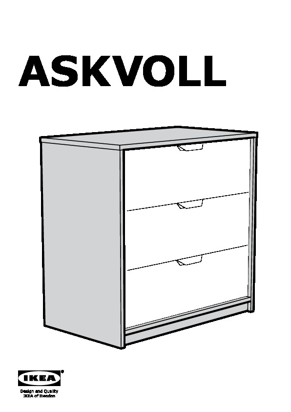 ASKVOLL Chest of 3 drawers