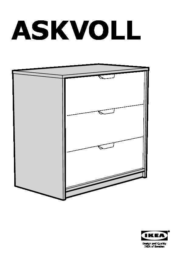 ASKVOLL 3-drawer chest