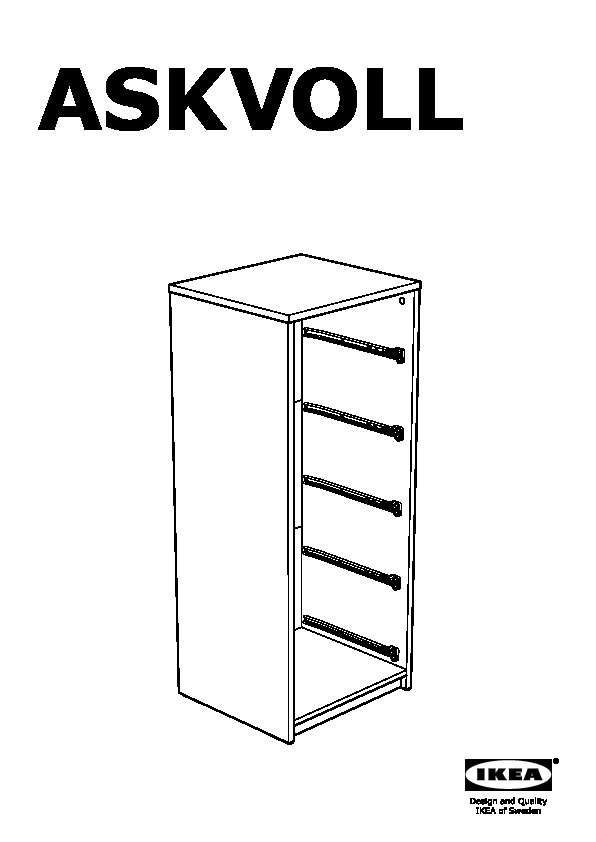 ASKVOLL 5-drawer chest