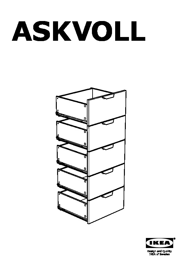 ASKVOLL 5-drawer chest