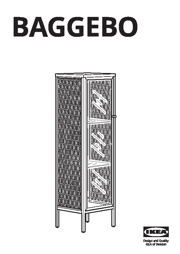 BAGGEBO Cabinet with glass doors