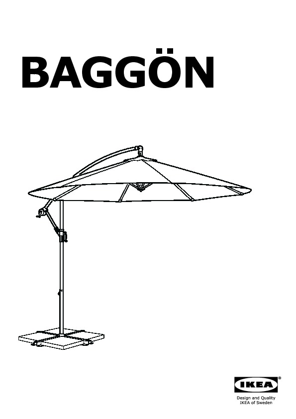 BAGGÖN Umbrella, hanging white (IKEA United States) - IKEAPEDIA