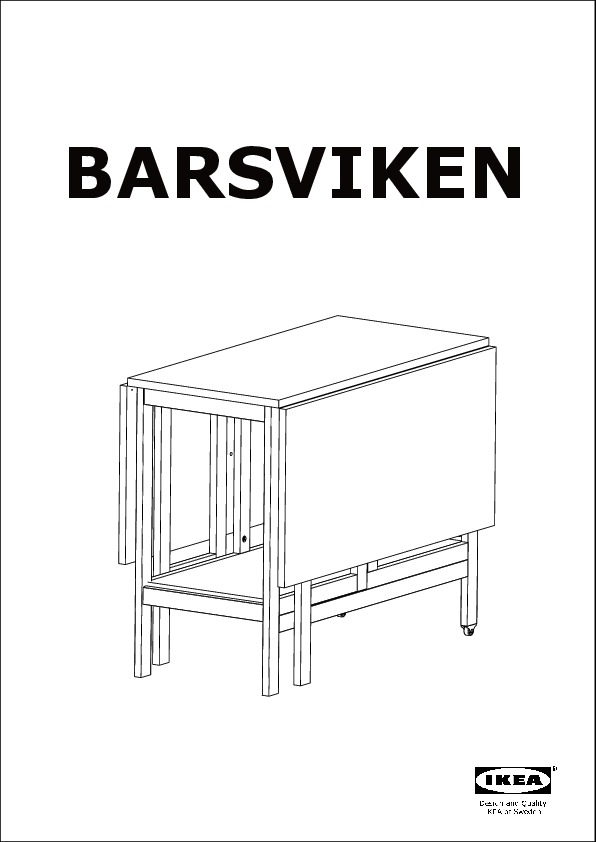 BARSVIKEN Drop-leaf table
