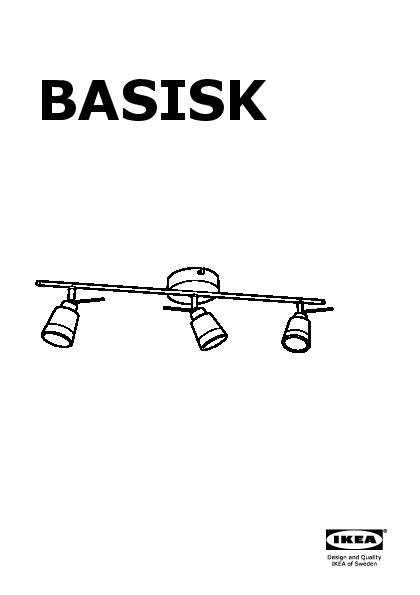 BASISK Ceiling track, 3 spotlights