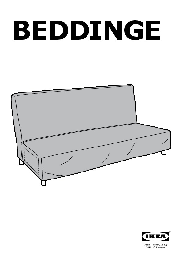 Sofa Bed Knisa Light Gray, Beddinge Sofa Bed Instructions