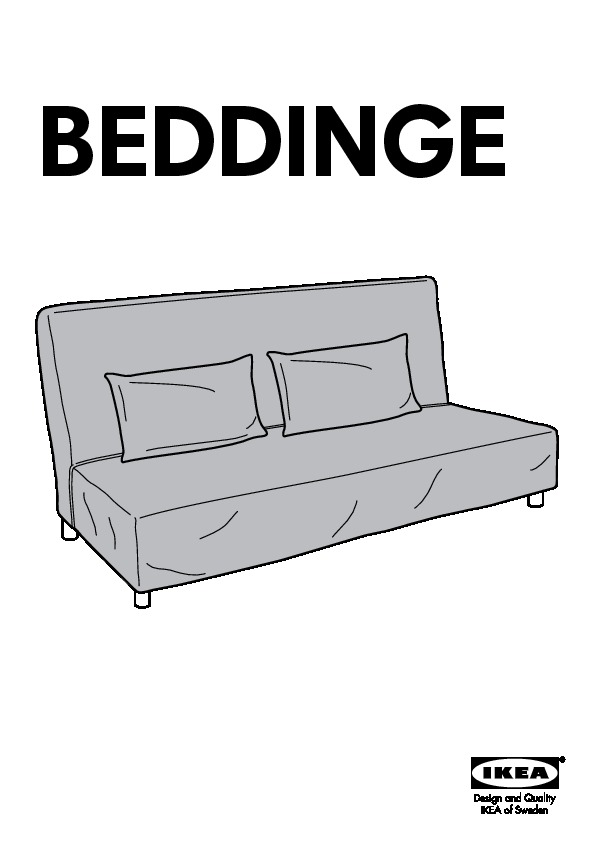 Three Seat Sofa Bed Ransta Dark Grey, Ikea Beddinge Sofa Bed Instructions