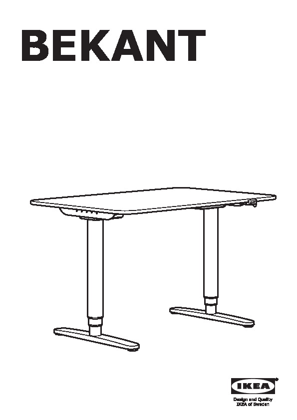 BEKANT Sit/stand underframe for table top
