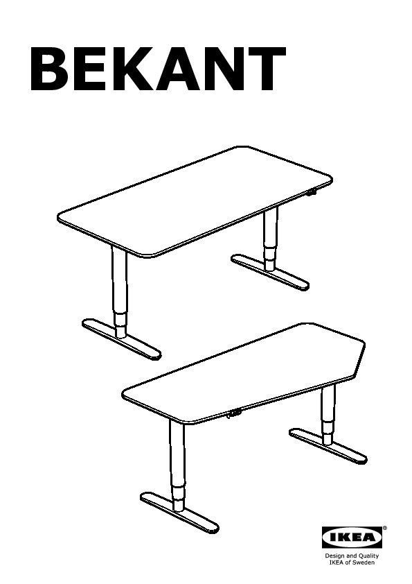 Bekant Desk Sit Stand With Screen Oak Veneer White Ikea United