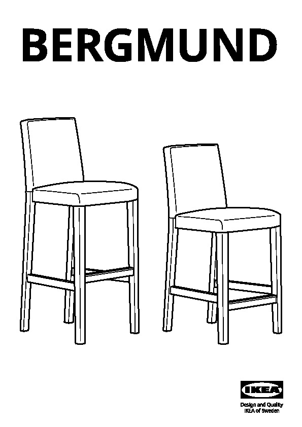 BERGMUND Bar stool with backrest frame