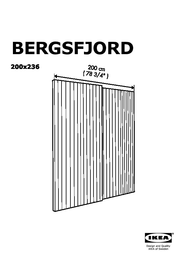 BERGSFJORD pair of sliding doors