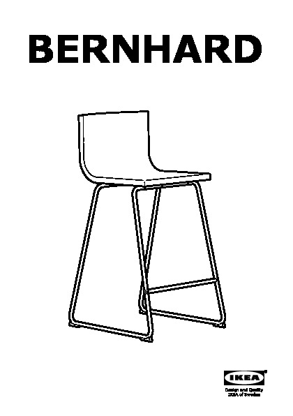 BERNHARD Bar stool with backrest