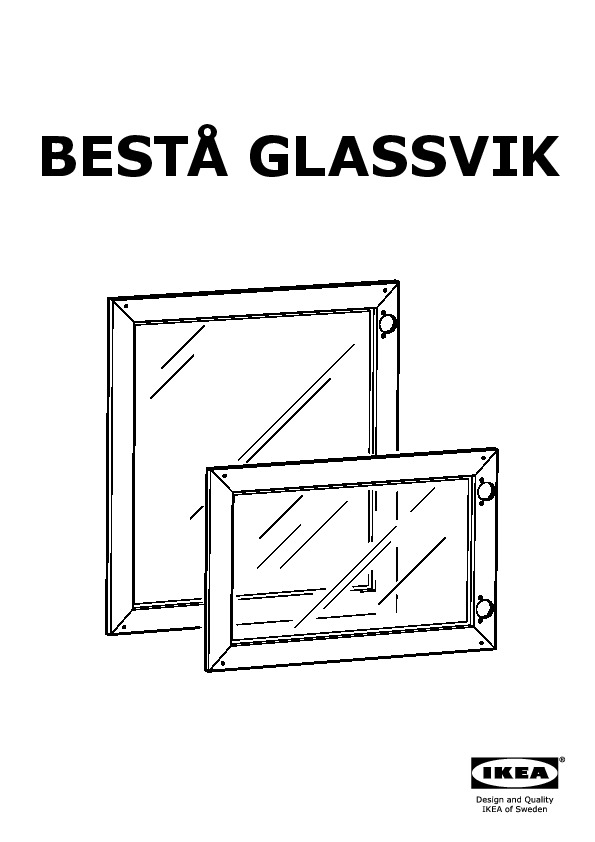 BESTÅ GLASSVIK glass door