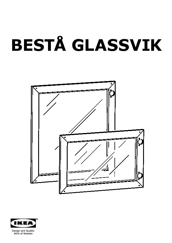 BESTÅ GLASSVIK Glass door