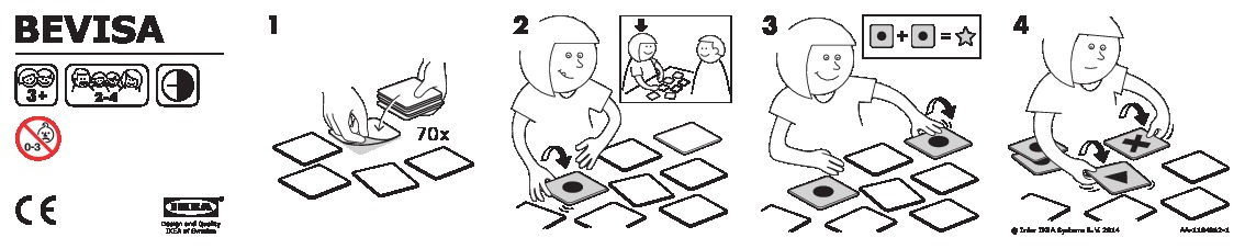 BEVISA Jeu de cartes, 35 paires