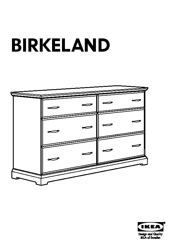 Birkeland 6 Drawer Dresser White Ikea United States Ikeapedia