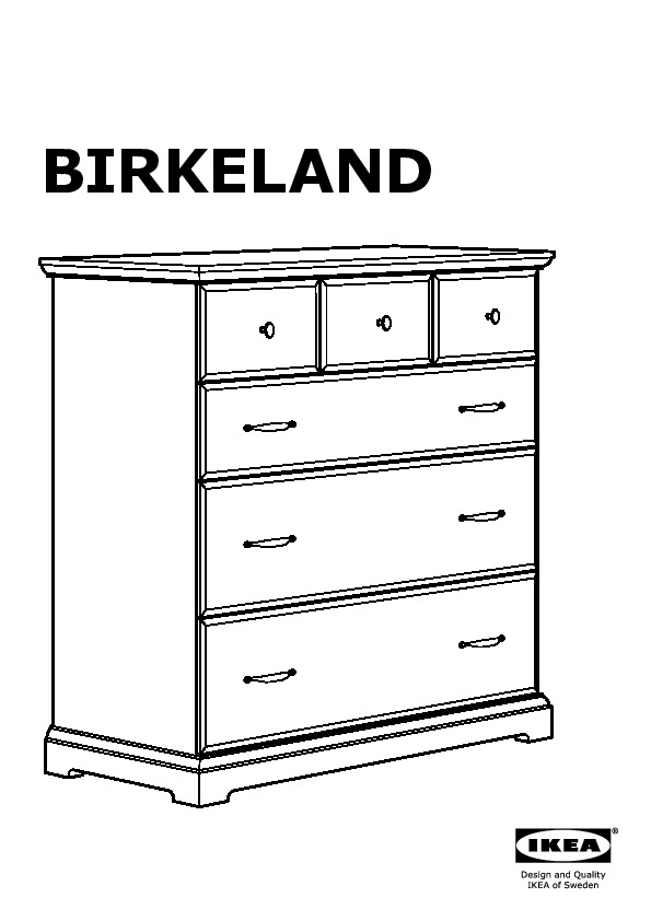 Birkeland 6 Drawer Chest White Ikea United States Ikeapedia