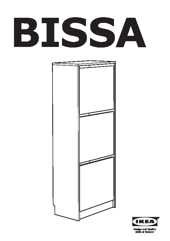 BISSA Armoire à chaussures 3 casiers