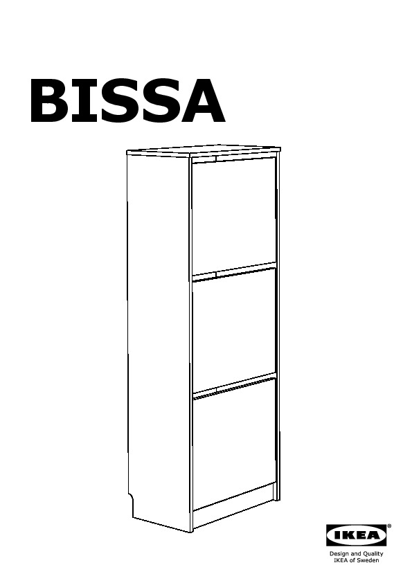 BISSA Armoire à chaussures 3 casiers