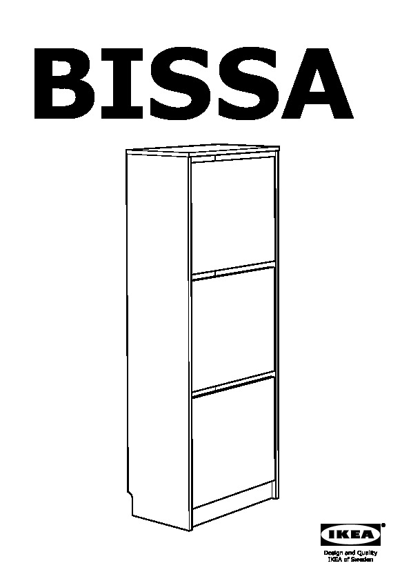 BISSA Shoe cabinet with 3 compartments