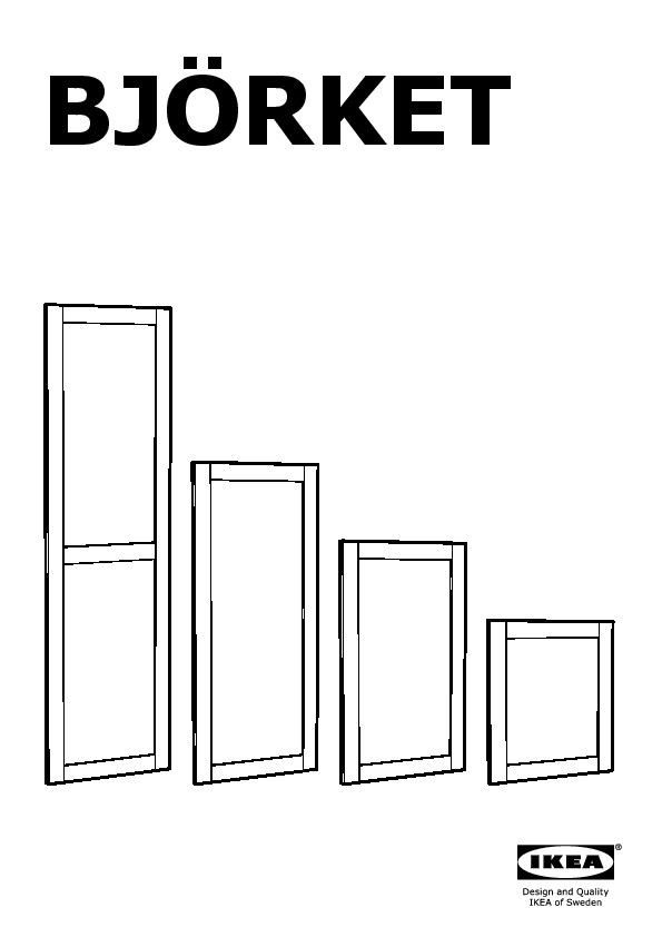 BJÖRKET 2-p door/corner base cabinet set