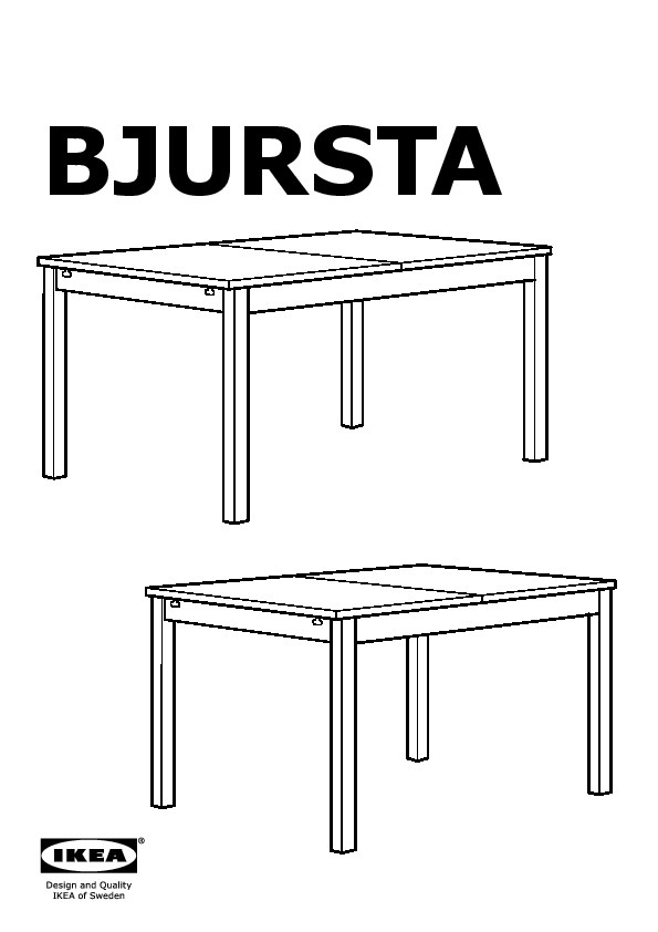BJURSTA Extendable table