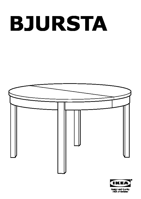 BJURSTA Extendable table