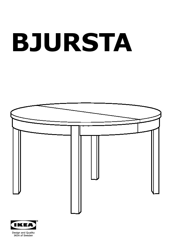 Bjursta Table Extensible Blanc Ikea France Ikeapedia