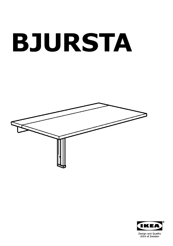 BJURSTA Wall-mounted drop-leaf table