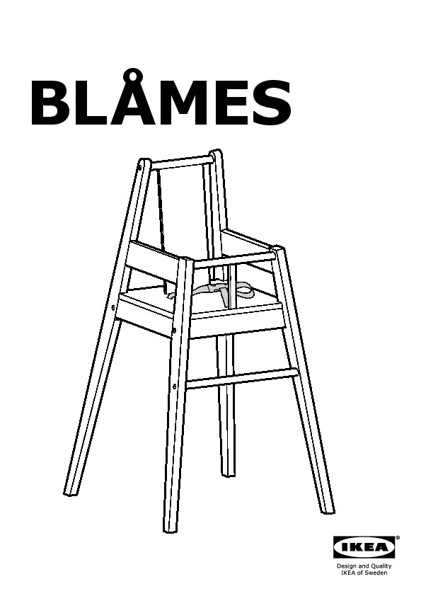BLÅMES Highchair with tray