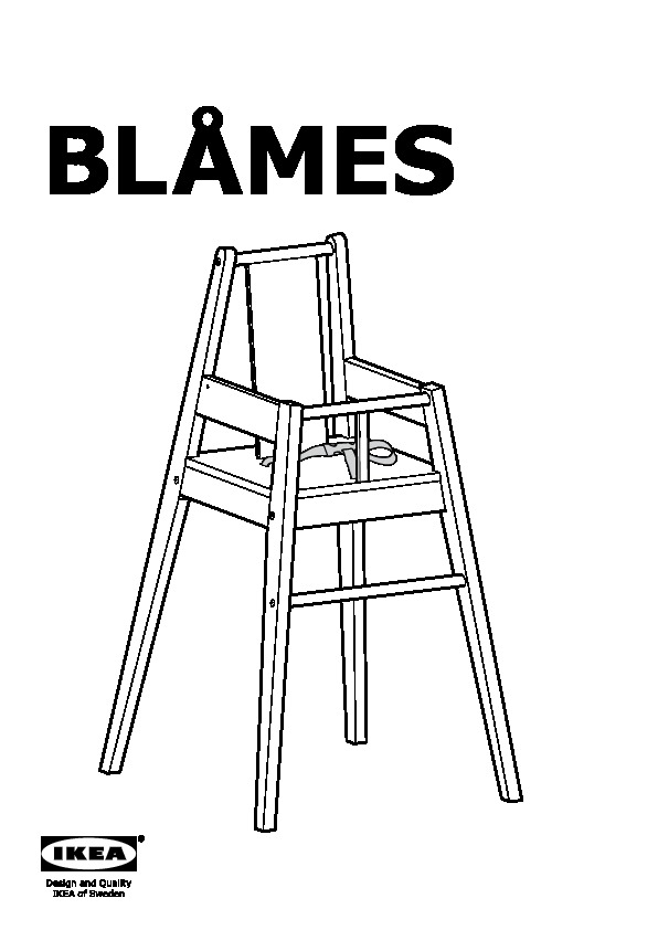 BLÅMES Highchair with tray