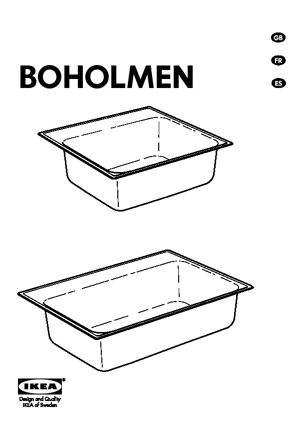 BOHOLMEN single-bowl inset sink