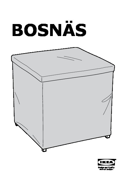 BOSNÄS Ottoman with storage
