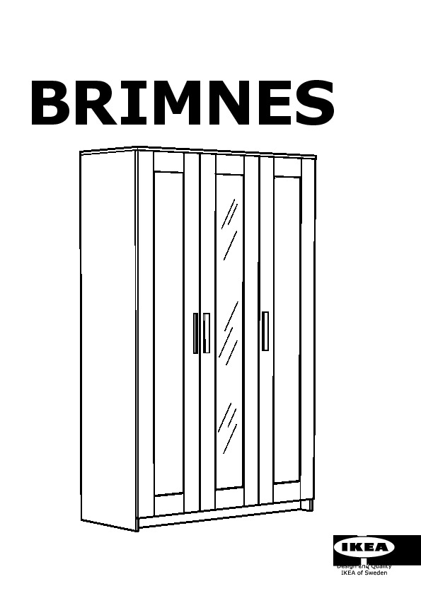 BRIMNES Armoire 3 portes